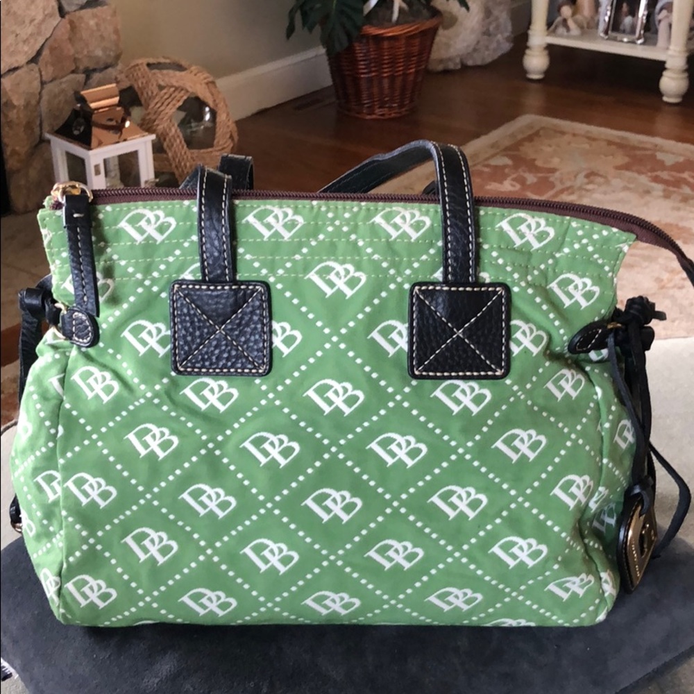 Dooney & Bourke - green, black, white bag